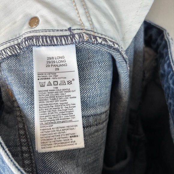 Gap Curvy Barrel High Rise Jeans Size 29/8L - Picture 4 of 8